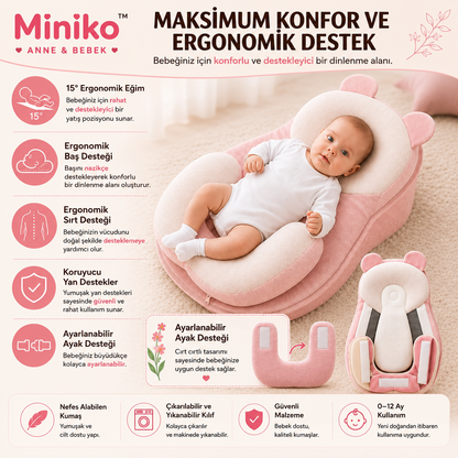 Miniko™ Premium Bebek Uyku Yatağı